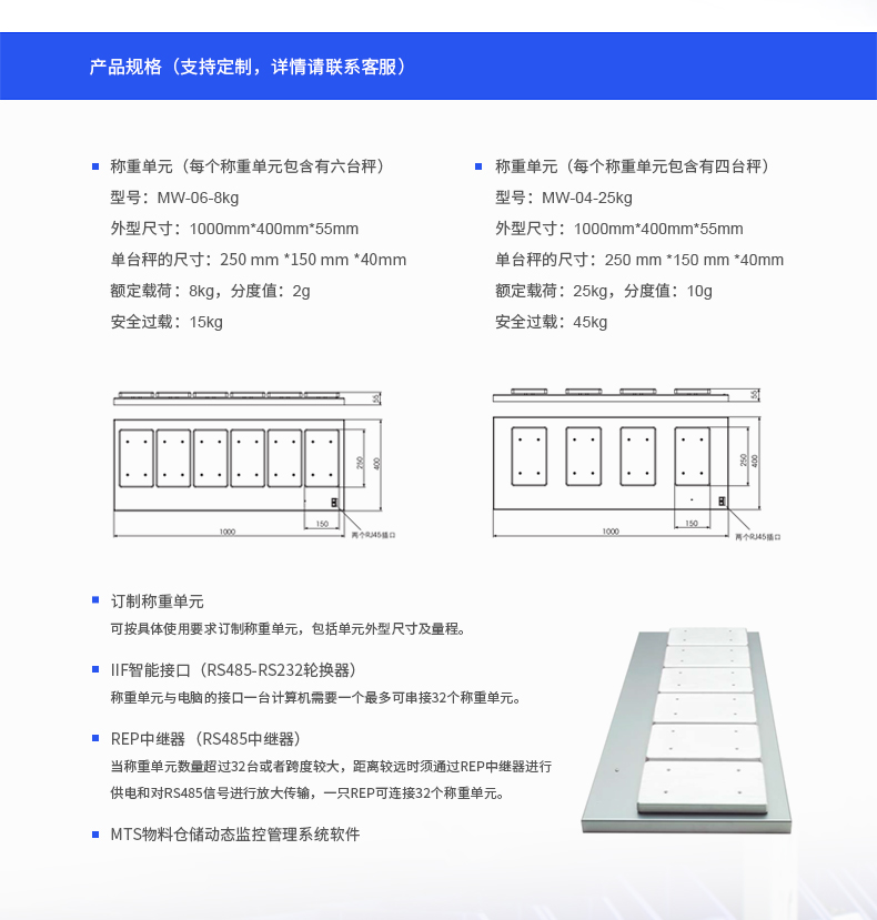 重力感應智能貨架用稱重模塊