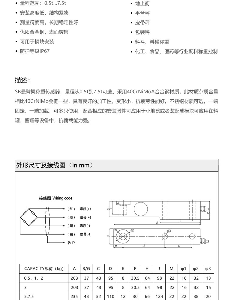 地上衡/皮帶秤/平臺秤傳感器