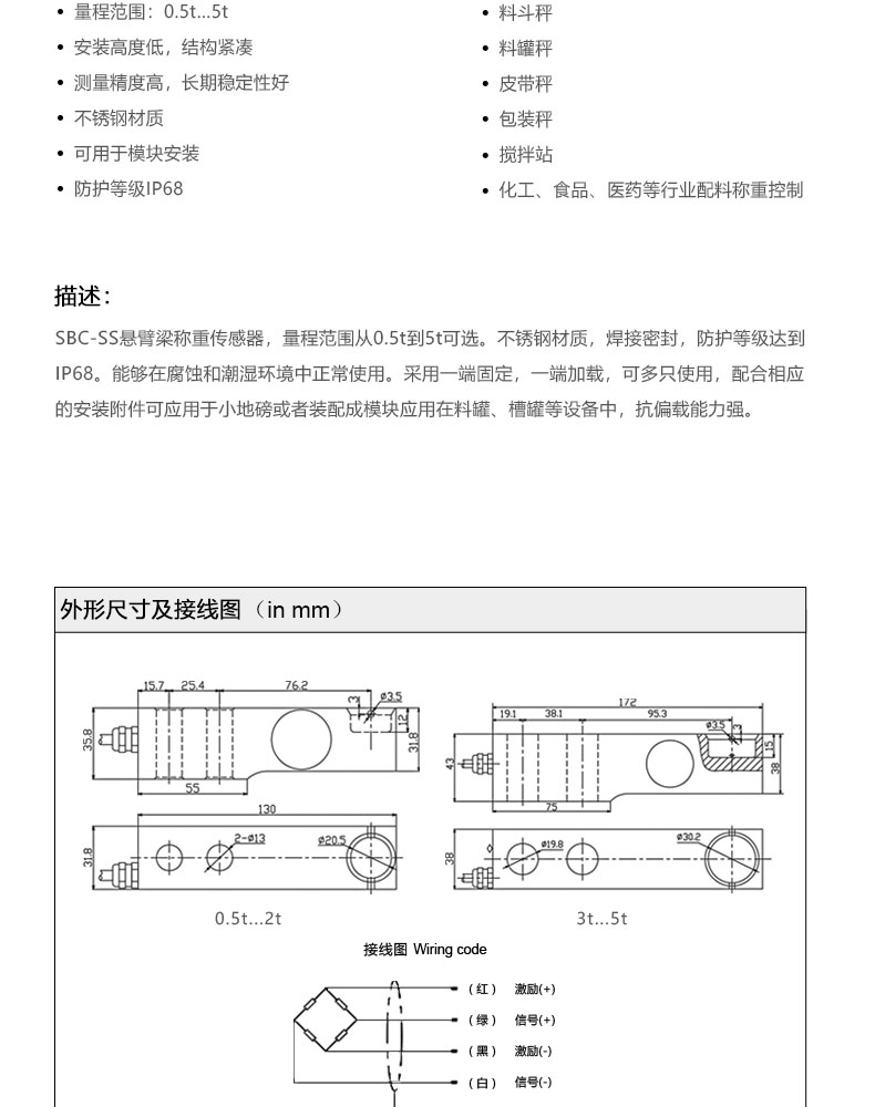 小地磅傳感器
