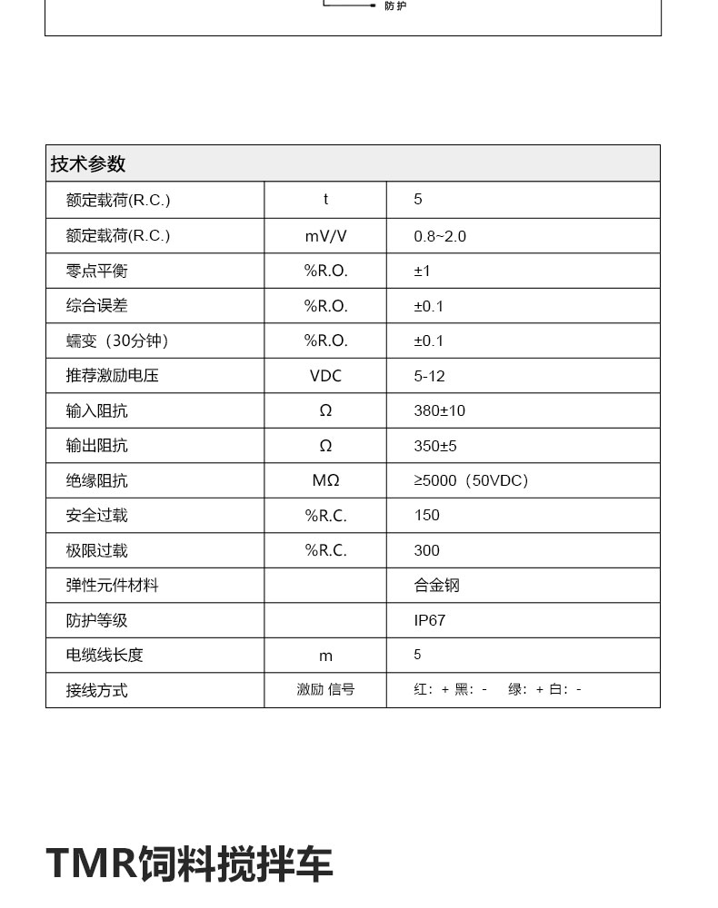 固定式飼料攪拌車壓力傳感器