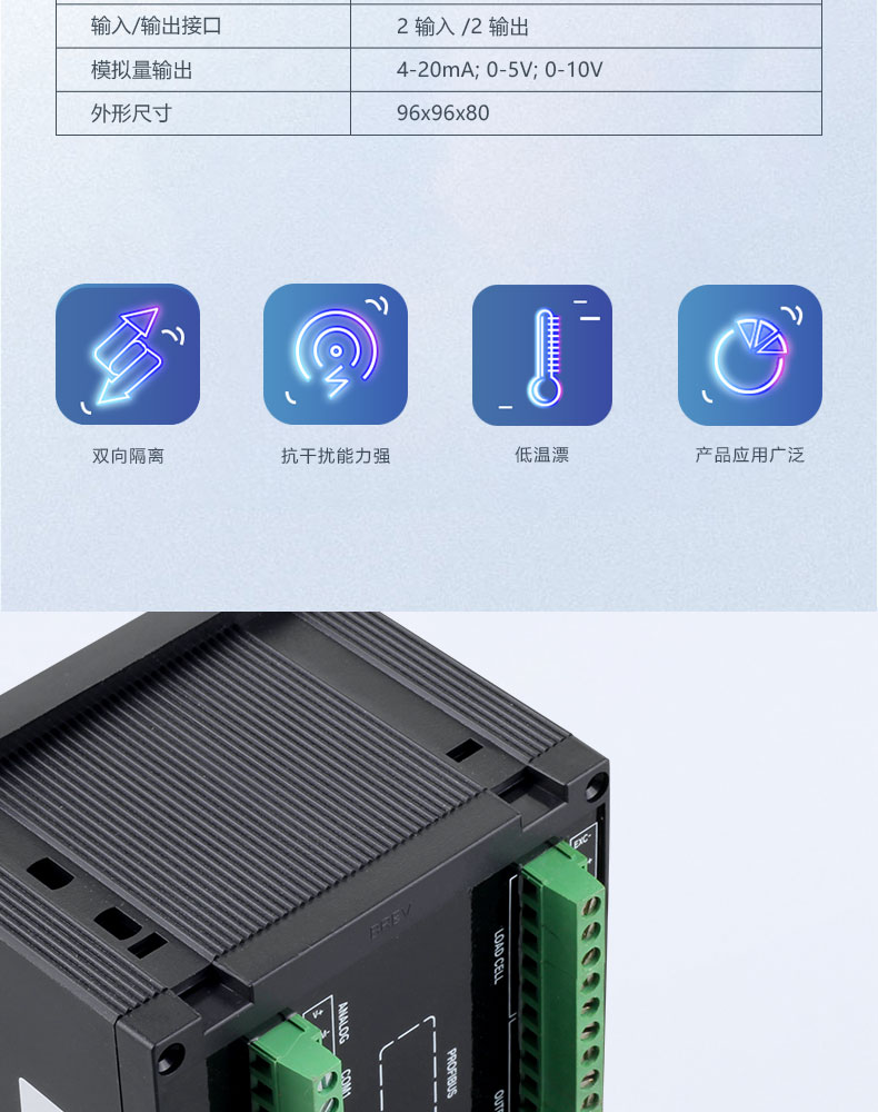 面板安裝重量變送器